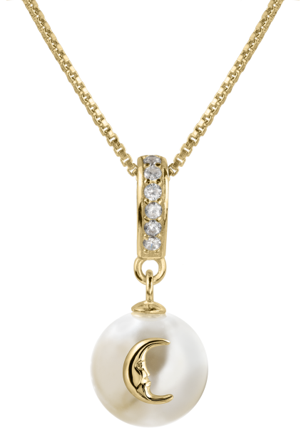 Jacques Lemans  SE-C177F Damen Kette Halskette Sterlingsilber vergoldet mit Anhänger